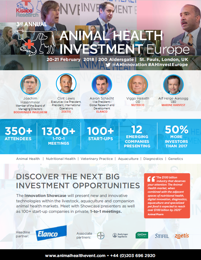 Animal Health Investment Europe, 2018 agenda